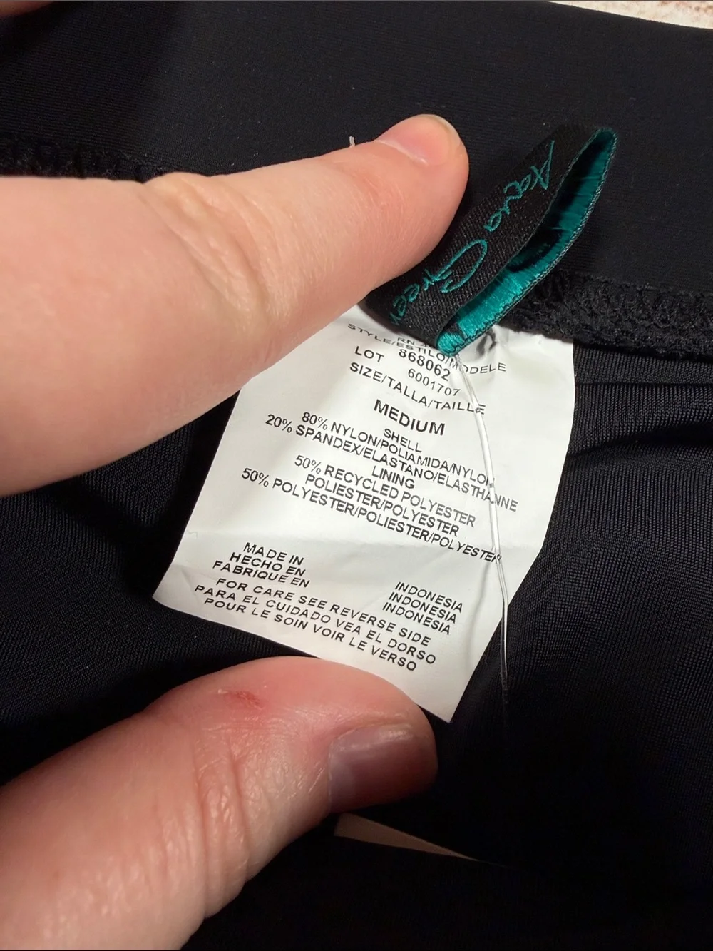 NWT‎ Aqua Green Black Swim Skirt Bikini Bottom